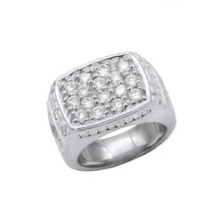 Platinum Men's Diamond Ring 2.68ct