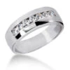 Platinum Men's Diamond Wedding Band 0.63ct 7.4mm