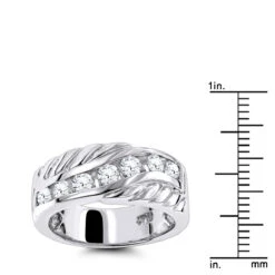 Platinum Men's Diamond Wedding Band 0.91ct -Jewelry Sales Store platinum mens diamond wedding band 091ct p 30772 rulerwh