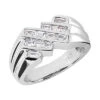 Platinum Men's Princess Diamonds Ring 0.90ct