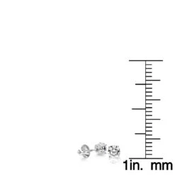 Platinum Solitaire Round Diamond Stud Earrings 0.25ct -Jewelry Sales Store platinum solitaire round diamond stud earrings 025ct ruler