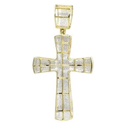 Puffed 10K Yellow Gold Diamond Cross Pendant 3.25ct Gold 9 Puffed 10K Yellow Gold Diamond Cross Pendant 3.25ct Gold -Jewelry Sales Store puffed gold diamond cross pendant 325ct 10k backye