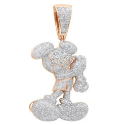 10K Yellow Gold Diamond Mickey Mouse Pendant Cartoon Character 3.25ct 8 10K Yellow Gold Diamond Mickey Mouse Pendant Cartoon Character 3.25ct -Jewelry Sales Store real 10k gold diamond mickey mouse pendant cartoon character 325ct ro