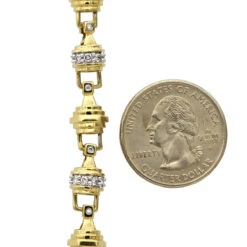 14K Yellow Gold Men's Diamond Chain Necklace 6.81ct 30 Inches -Jewelry Sales Store real 14k gold mens diamond chain necklace 16 81ct 30 inches backye