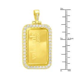 24K Yellow Gold Suisse Bar Diamond Dog Tag Pendant For Men Customizable 2.2ct -Jewelry Sales Store real 24k gold suisse bar diamond dog tag pendant for men customizable 22ct 018022 rulerye 20210911