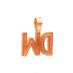 Real Diamond Initial Letters Pendant 14K Yellow Gold 0.6ct -Jewelry Sales Store real diamond initial letters pendant solid 14k gold 06ct 018132 backro