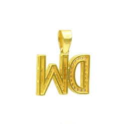 Real Diamond Initial Letters Pendant 14K Yellow Gold 0.6ct -Jewelry Sales Store real diamond initial letters pendant solid 14k gold 06ct 018132 backye