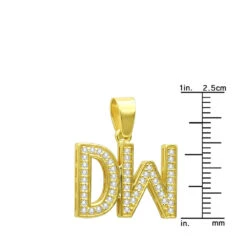 Real Diamond Initial Letters Pendant 14K Yellow Gold 0.6ct -Jewelry Sales Store real diamond initial letters pendant solid 14k gold 06ct 018132 rulerye