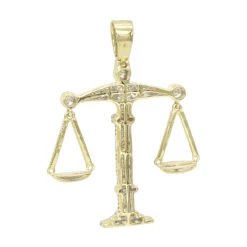 10K Yellow Gold Diamond Libra Pendant 1.1ct By Luxurman -Jewelry Sales Store real gold zodiac jewelry 10k gold diamond libra pendant 11ct by luxurman backye