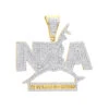 Real Hip Hop 10K Yellow Gold Diamond NBA Pendant For Men 1.5Ct