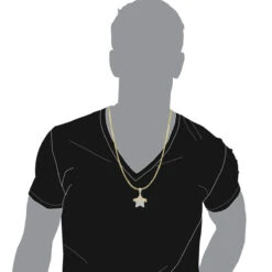 14K Yellow Gold Hip Hop Iced Out Diamond Drip Star Pendant For Men 3 Carat -Jewelry Sales Store real hip hop jewelry iced out diamond drip star pendant for men 3 carat 14k gold 803181 bodye