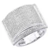 Real Hip Hop Silver Men's Diamond Ring 1 Carat