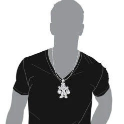 Real Sterling Silver Scrooge McDuck Diamond Pendant Cartoon Character 4.25ct -Jewelry Sales Store real sterling silver scrooge mcduck diamond pendant cartoon character 425ct 720000w body