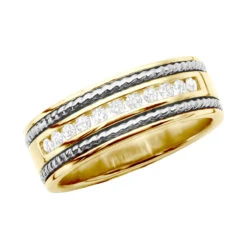 Round Diamond Men's Wedding Band 0.40ct 14K White Gold -Jewelry Sales Store round diamond mens wedding band 040ct 14k gold p 50298 ye