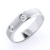 Small Circles Wedding Band For Men 14K White Gold