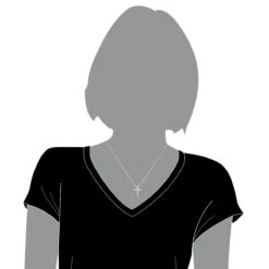 Small Iced Out Diamond Cross Pendant For Women & Men 14K White Gold 0.4ct -Jewelry Sales Store small iced out diamond cross pendant for women men 14k gold 04ct bodye 20201204