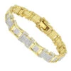 Solid 10K Yellow Gold Diamond Bracelet For Men 3.1ct By Luxurman