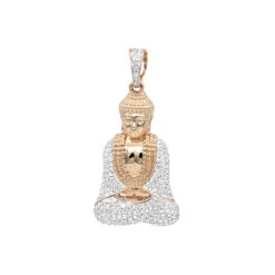 10K White Gold Real Diamond Buddha Pendant 1/2ct By Luxurman 8 10K White Gold Real Diamond Buddha Pendant 1/2ct By Luxurman -Jewelry Sales Store solid 10k gold diamond buddha pendant 12ct by luxurman ro