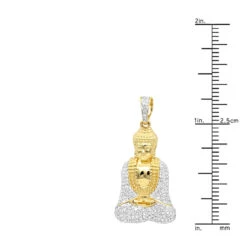 10K White Gold Real Diamond Buddha Pendant 1/2ct By Luxurman 11 10K White Gold Real Diamond Buddha Pendant 1/2ct By Luxurman -Jewelry Sales Store solid 10k gold diamond buddha pendant 12ct by luxurman rulerye