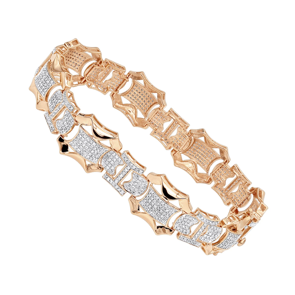 Solid 10K Yellow Gold Men's Diamond Bracelet By Luxurman 3 Carats Of Diamonds 3 Solid 10K Yellow Gold Men's Diamond Bracelet By Luxurman 3 Carats Of Diamonds - Image 3