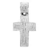 10K White Gold Small Diamond Cross Pendant For Men And Women 0.3ct