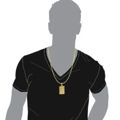 14K Yellow Gold Diamond Dog Tag Pendant For Men 3.25 Carats Iced Out Design -Jewelry Sales Store solid 14k gold diamond dog tag pendant for men 325 carats iced out design 407140 body yellow