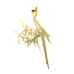 14K Yellow Gold Diamond Logo Pendant For Men 2.5ct Unique -Jewelry Sales Store solid 14k gold diamond logo pendant for men 25ct unique custom made jewelry 001267 backye