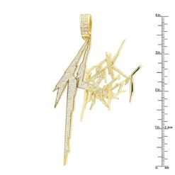 14K Yellow Gold Diamond Logo Pendant For Men 2.5ct Unique -Jewelry Sales Store solid 14k gold diamond logo pendant for men 25ct unique custom made jewelry 001267 rulerye