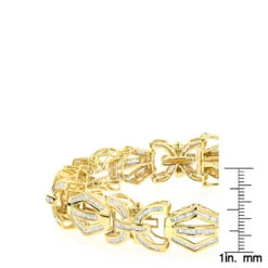 Modern Solid 10K Yellow Gold Men's Baguette Diamonds Bracelet 7.95ct -Jewelry Sales Store solid gold mens baguette diamonds bracelet 795ct p 5901 rulerye