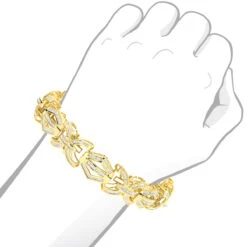 Modern Solid 10K Yellow Gold Men's Baguette Diamonds Bracelet 7.95ct -Jewelry Sales Store solid gold mens baguette diamonds bracelet 795ct p 5901bod