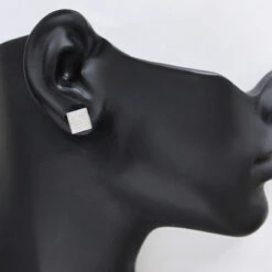 Square Shaped Men's Diamond Stud Earring 0.21ct 10K White Gold -Jewelry Sales Store square shaped mens diamond stud earring 021ct 14k gold p 46692bod