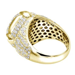 Statement Men's 14K White Gold 3.25ct Diamond Ring By Luxurman -Jewelry Sales Store statement mens diamond rings sale 14k gold luxurman 3 25ct ring backye