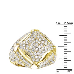 Statement Men's 14K White Gold 3.25ct Diamond Ring By Luxurman -Jewelry Sales Store statement mens diamond rings sale 14k gold luxurman 3 25ct ring rulerye