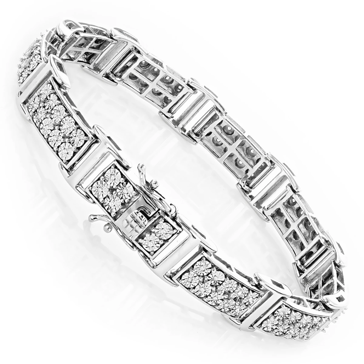Sterling Silver Diamond Bracelet 0.6ct 1 Sterling Silver Diamond Bracelet 0.6ct
