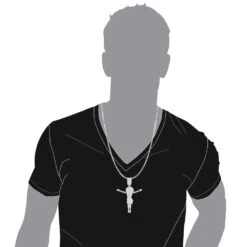 Real Sterling Silver Diamond Jesus Crucifix Pendant 0.6ct -Jewelry Sales Store sterling silver diamond jesus crucifix pendant 07ct bodwh