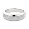 Sterling Silver Wedding Bands: Men's Diamond Ring 0.18ct