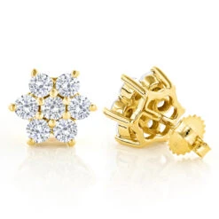 Front Page -Jewelry Sales Store unique 3 carat diamond stud earrings cluster design 14k gold mainye