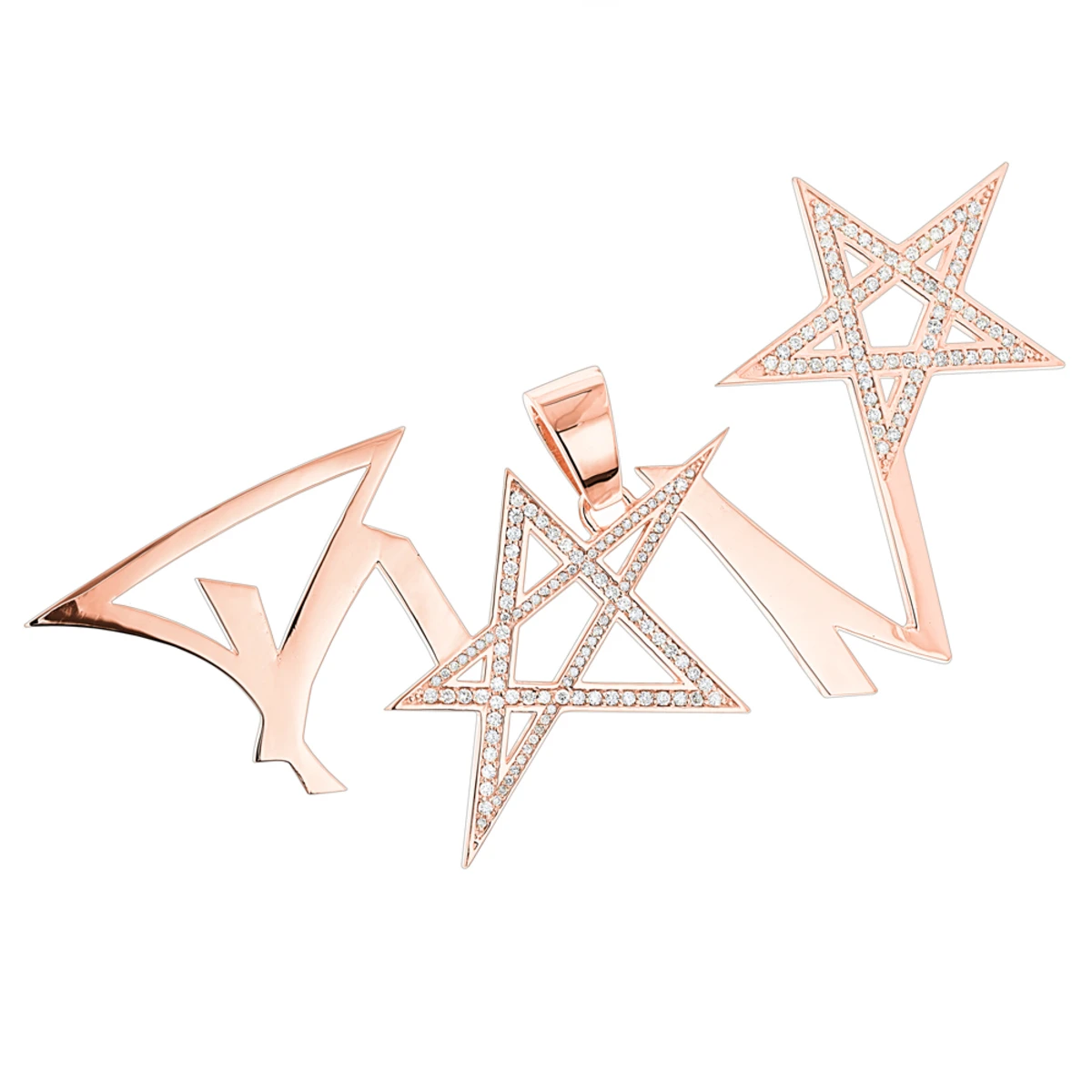 Unique Diamond Men's Pendant 14K Yellow Gold 2ct 3 Unique Diamond Men's Pendant 14K Yellow Gold 2ct - Image 3