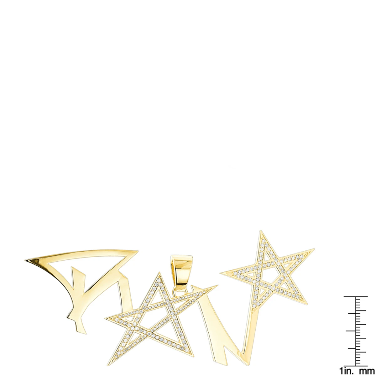 Unique Diamond Men's Pendant 14K Yellow Gold 2ct 6 Unique Diamond Men's Pendant 14K Yellow Gold 2ct - Image 6