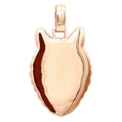 Diamond Wolf Pendant For Men 10K White Gold W Enamel 2ct Iced Out Design -Jewelry Sales Store unique custom jewelry iced out wolf pendant for men 14k gold enamel 2ct 100535 backro