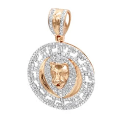 Unique Luxurman 10K Yellow Gold Lion Head Diamond Pendant For Men Medallion 0.9ct -Jewelry Sales Store unique luxurman 10k gold lion head diamond pendant for men medallion 09ct ro