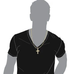 Unique Men's Diamond Cross Pendant 14K Yellow Gold 2 Inch 3 Carats -Jewelry Sales Store unique mens diamond cross pendant 14k gold 2 inch 3 carats 803238 bodye 1686625643