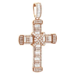 Unique Men's Diamond Cross Pendant 14K Yellow Gold 2 Inch 3 Carats -Jewelry Sales Store unique mens diamond cross pendant 14k gold 2 inch 3 carats 803238 ro