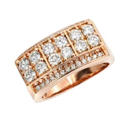 Unique Statement 2 Carat G VS Diamond Ring For Men 18K Yellow Gold Band -Jewelry Sales Store unique statement 2 carat g vs diamond ring for men 18k gold band 000778 ro