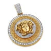 Unique Versace Style Diamond Pendant 6ct 10K Rose Gold Medusa Head