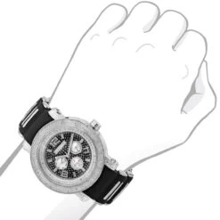 Jojino Iced Out Men's Diamond Watch Black Rubber Band Chronograph 0.25ct -Jewelry Sales Store watches jojino iced out mens diamond watch black rubber band chronograph 025ct 968768 bod