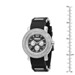 Jojino Iced Out Men's Diamond Watch Black Rubber Band Chronograph 0.25ct -Jewelry Sales Store watches jojino iced out mens diamond watch black rubber band chronograph 025ct 968768 ruler