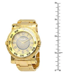 JoJino Large Men's Diamond Watch 0.25ctw Iced Out Yellow Dial W Chronograph -Jewelry Sales Store watches jojino large mens diamond watch 025ctw iced out yellow dial w chronograph 968759 ruler