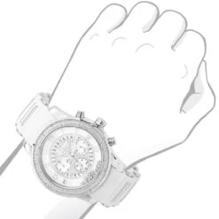 White Jojino Men's Diamond Watch Floating Stones Rubber Band Chronograph 0.25ct 6 White Jojino Men's Diamond Watch Floating Stones Rubber Band Chronograph 0.25ct -Jewelry Sales Store watches jojino watch 114 1555587 5641001 968765 bod