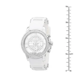 White Jojino Men's Diamond Watch Floating Stones Rubber Band Chronograph 0.25ct 7 White Jojino Men's Diamond Watch Floating Stones Rubber Band Chronograph 0.25ct -Jewelry Sales Store watches jojino watch 114 1555587 5641001 968765 ruler